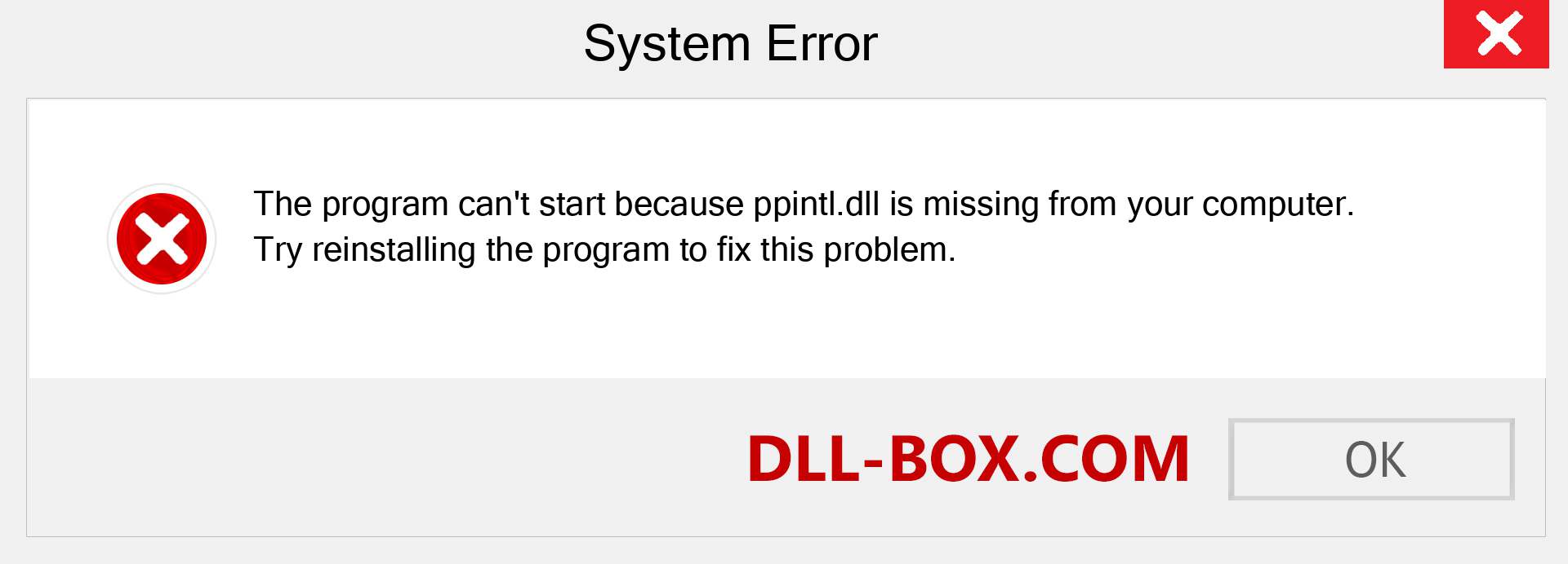  ppintl.dll file is missing?. Download for Windows 7, 8, 10 - Fix  ppintl dll Missing Error on Windows, photos, images